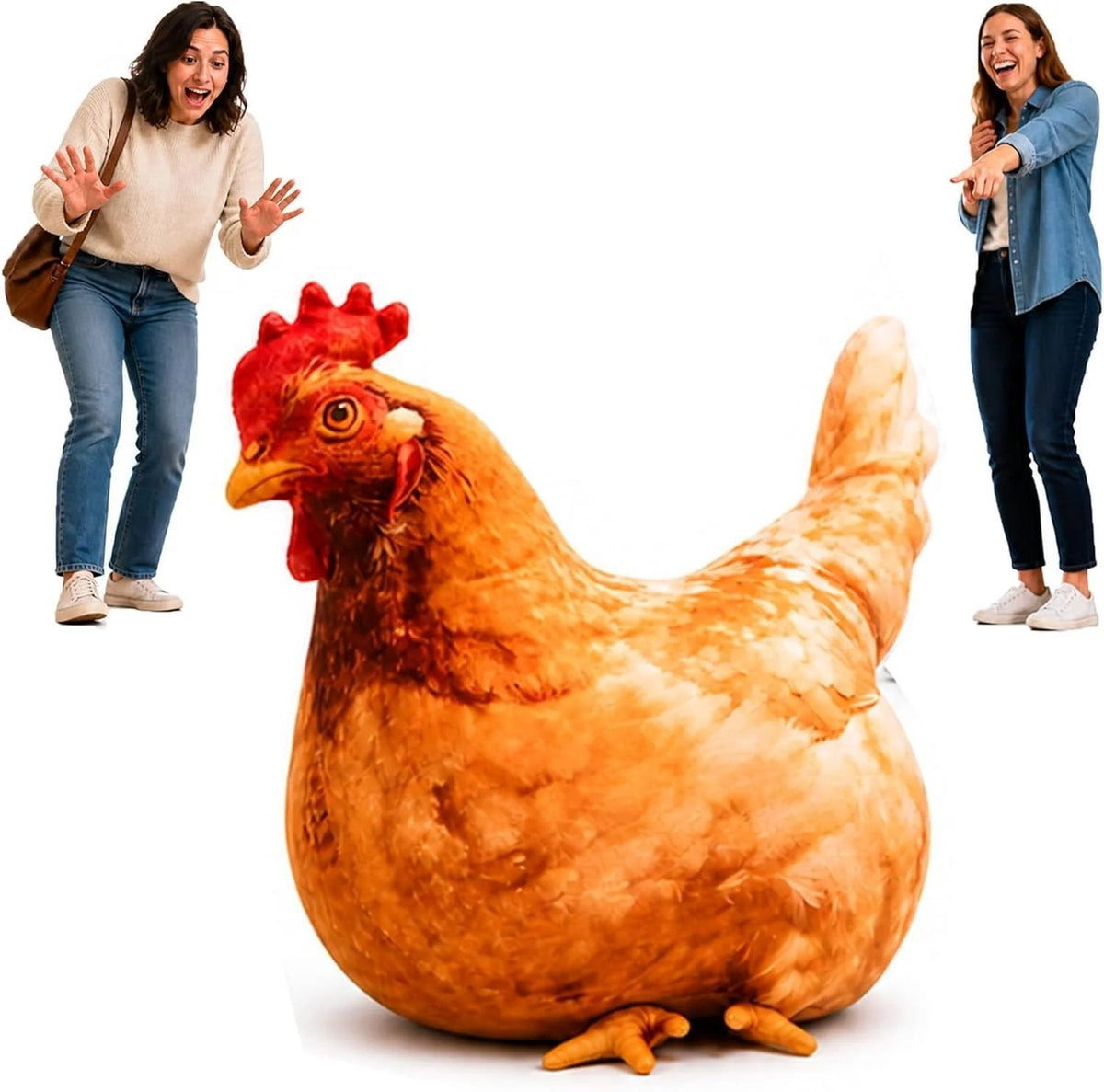 π Chicken-Shaped Plush Pillow β Cute Realistic Hen Stuffed Animal & Cozy Home Decor Cushion β¨