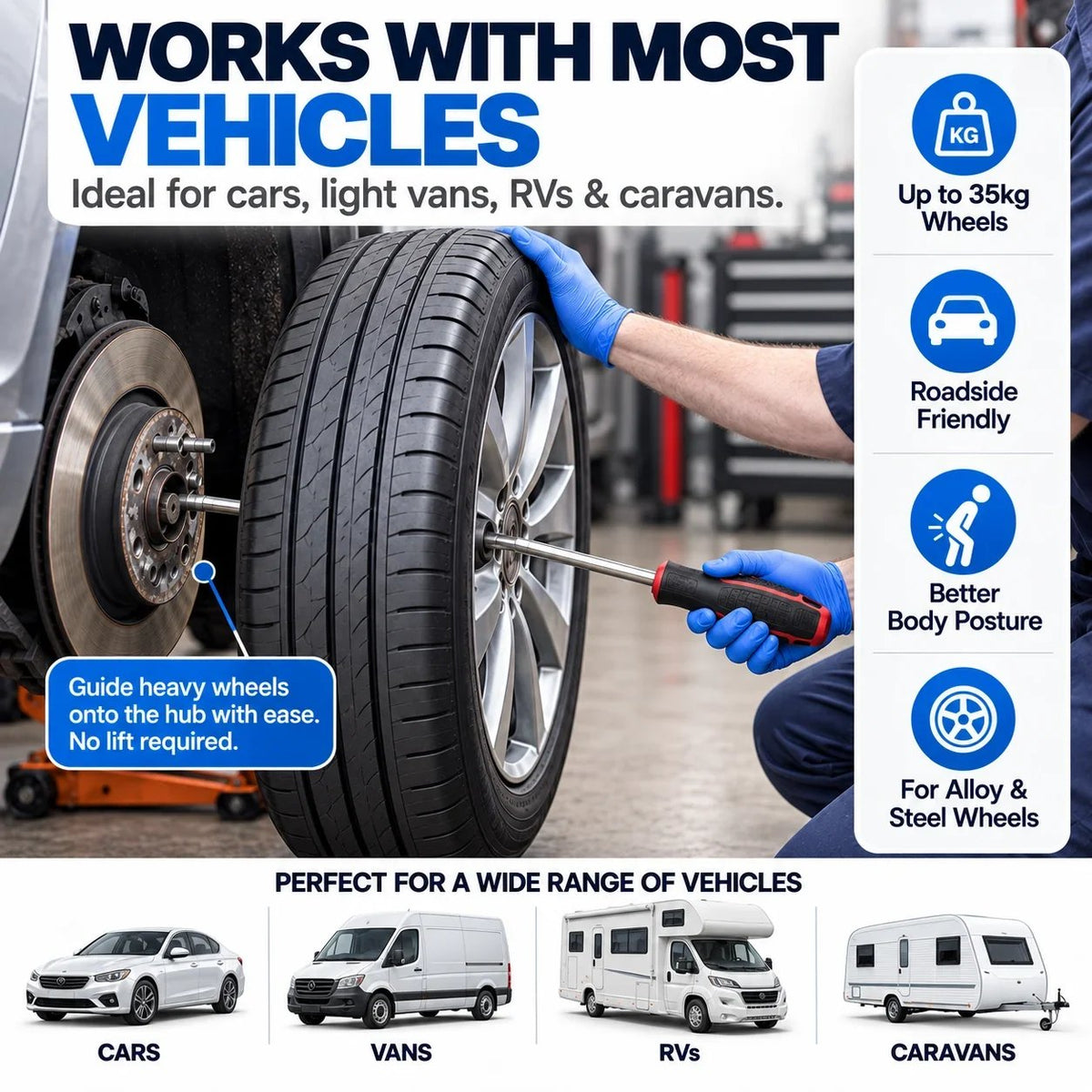 π 50% OFF Wheel Alignment Tool β Heavy Duty Tire Mounting & Hub Positioning Assistant
