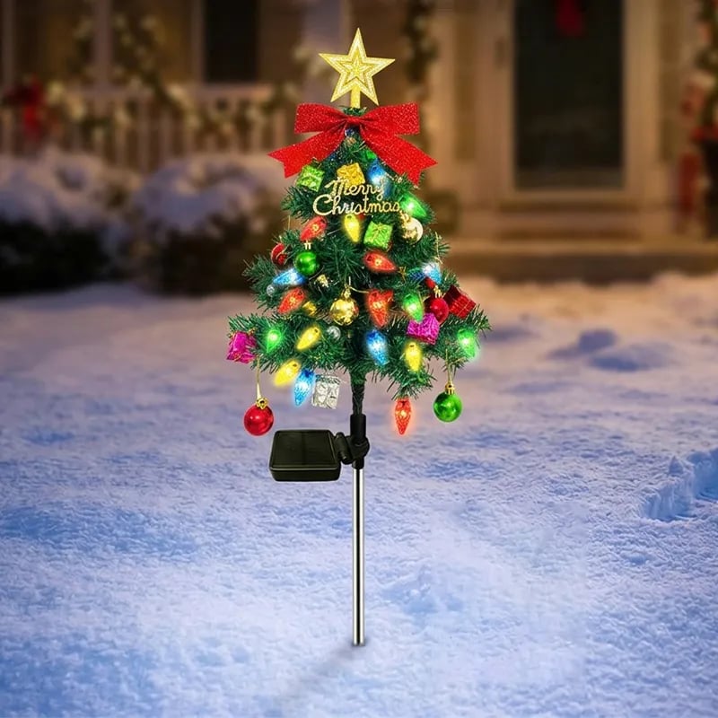 π Solar Christmas Tree Path Lights | 5 Outdoor Styles