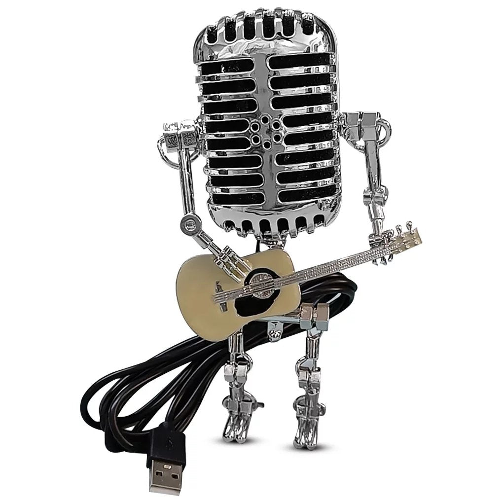 🔥🔥Vintage Metal Microphone Robot Desk Lamp