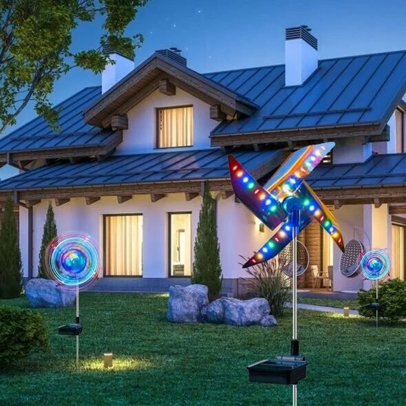 🔥Michigan Solar Windmill Lights