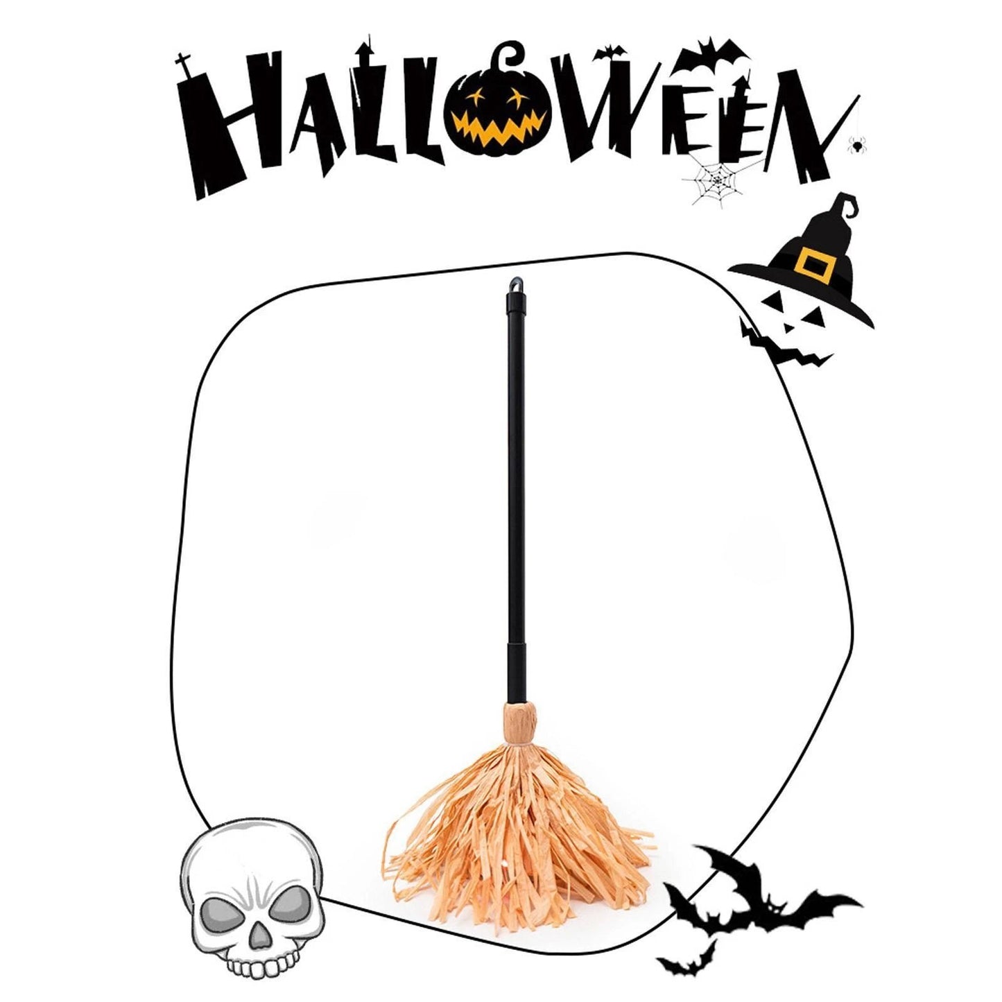 🧙♀️Halloween Witch Flying Broom With Spooky Laughing For Halloween Party Decoration Gift🧹