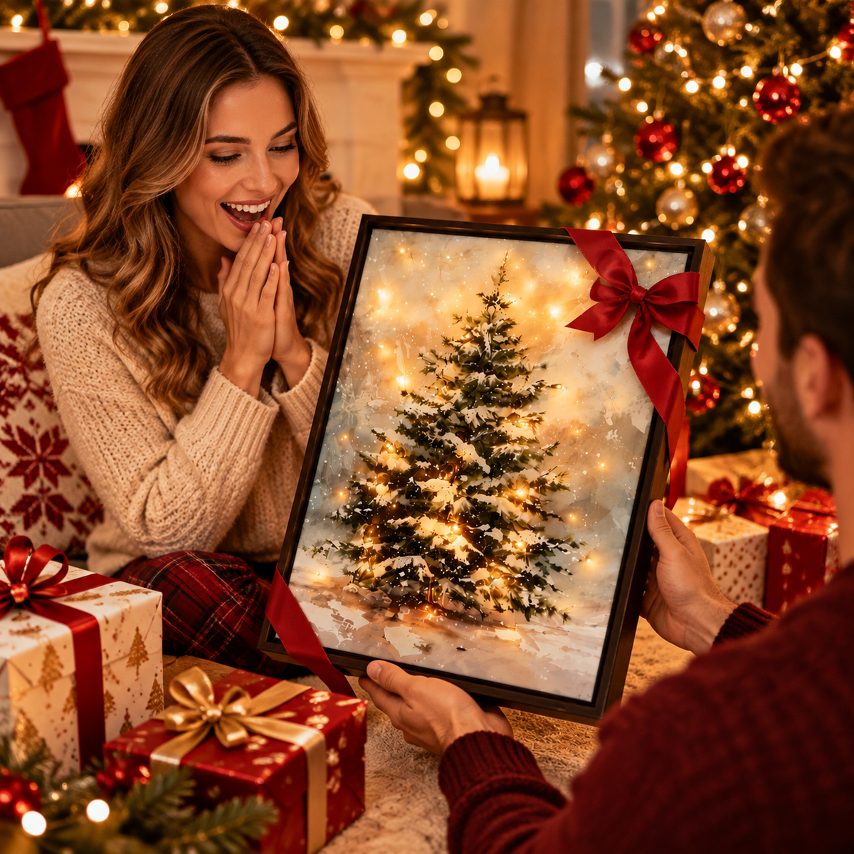 π LED Christmas Tree Wall Art β Cozy Light Up Holiday Decoration For Home