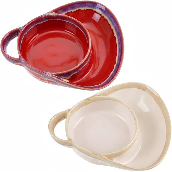 🥣 2-in-1 Divided Ceramic Bowl | Keep Cereal Crunchy From First Spoonful To Last