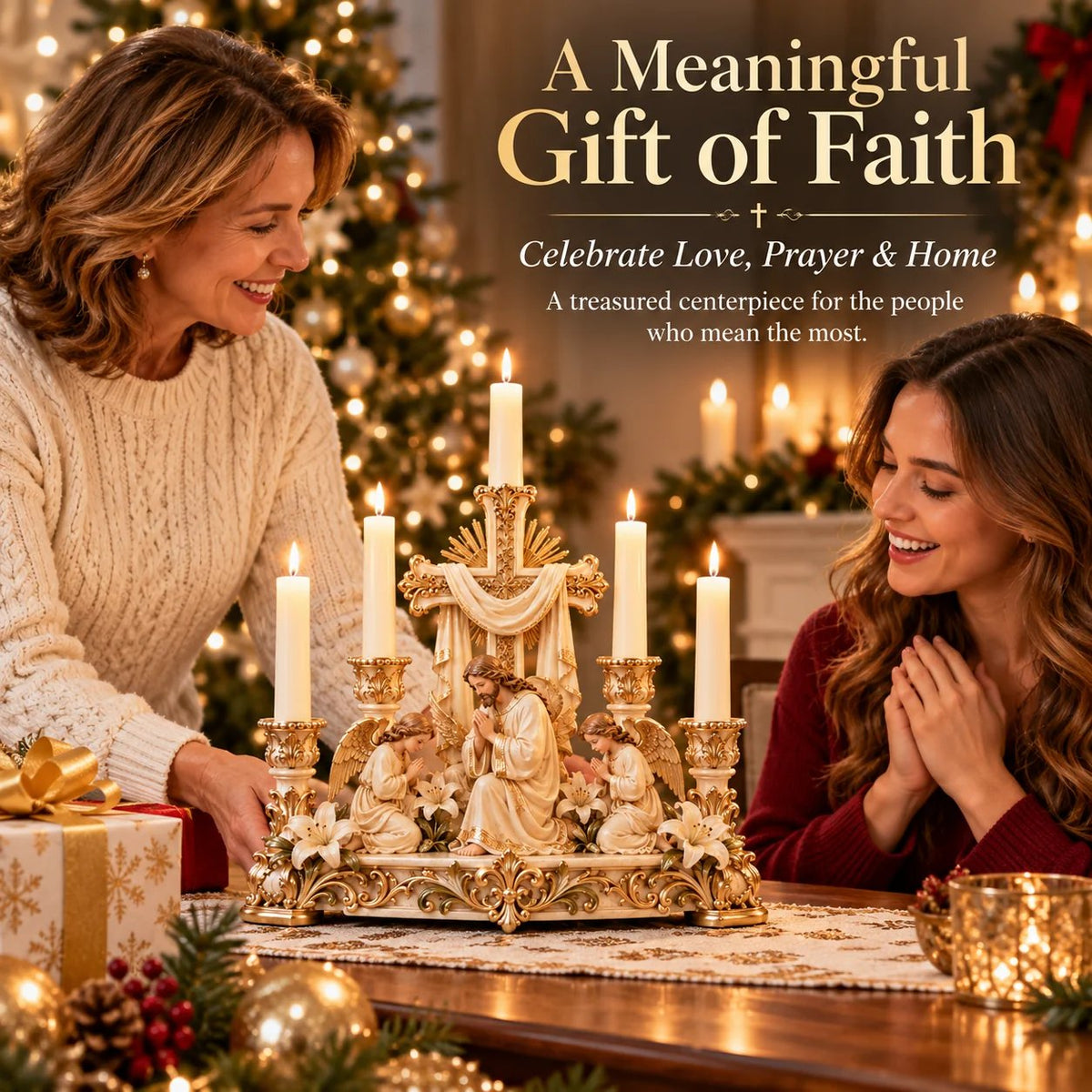 β¨π―οΈ Light of His Presence β Sacred Christian Candleholder βοΈπ€