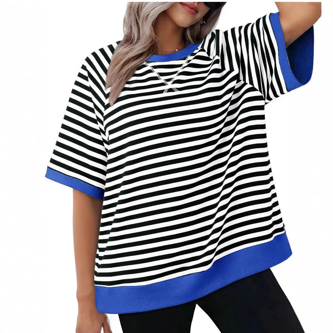 Women's Oversized Striped T Shirts
