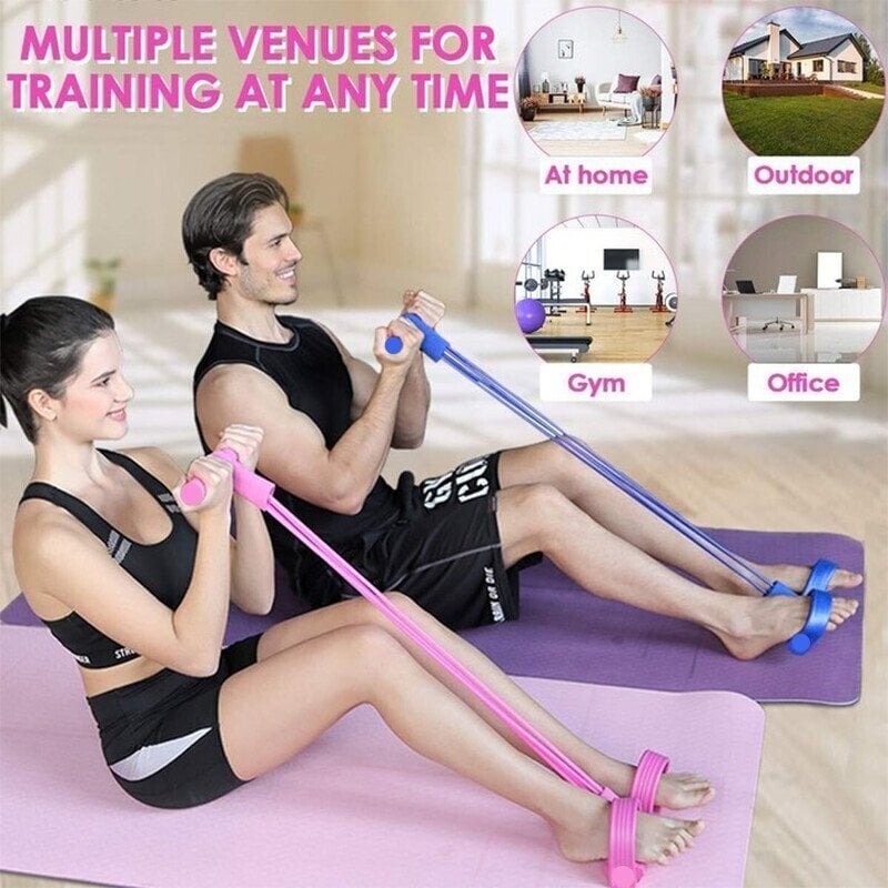 49% OFF🔥32 Fitness Resistance Bands4 Tube Pedal Ankle Puller
