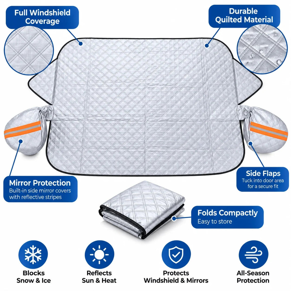 π All-Season Windshield Cover | Snow, Frost, Sun & Debris