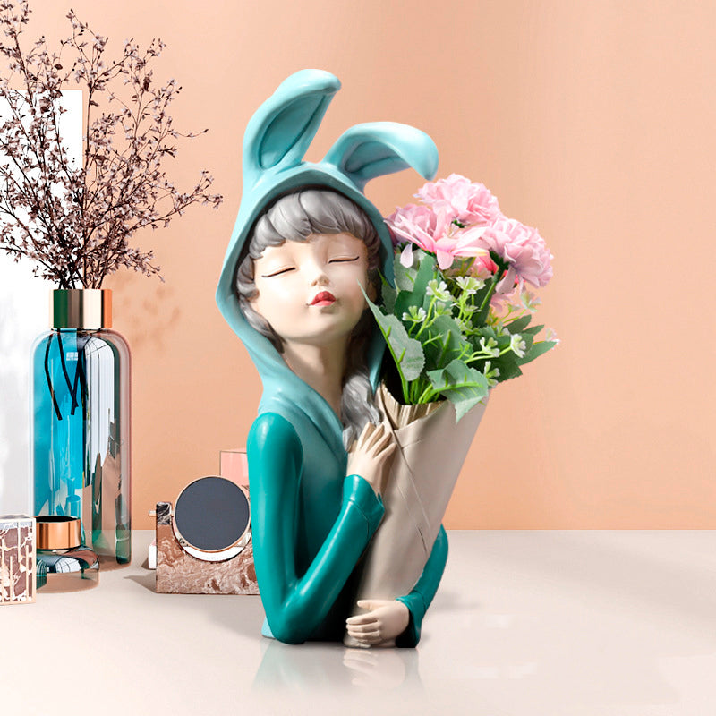 Bunny Girl Vase