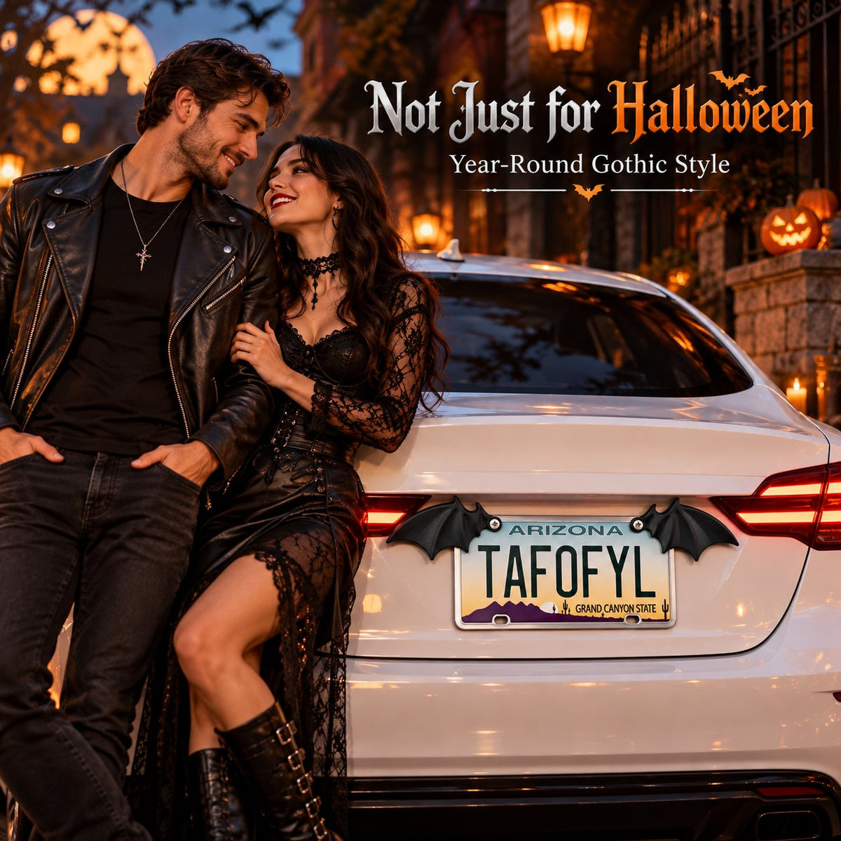 ๐ฅHOT SALE 49% OFF - ๐ฆ Spooky Bat Wing License Plate Decor โ Give Your Ride a Halloween Twist! ๐(1 Pair)