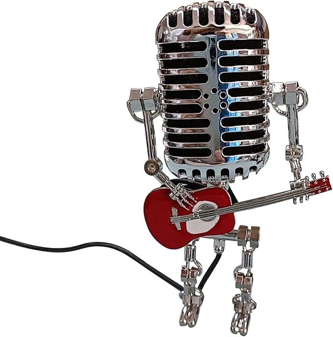 🔥🔥Vintage Metal Microphone Robot Desk Lamp