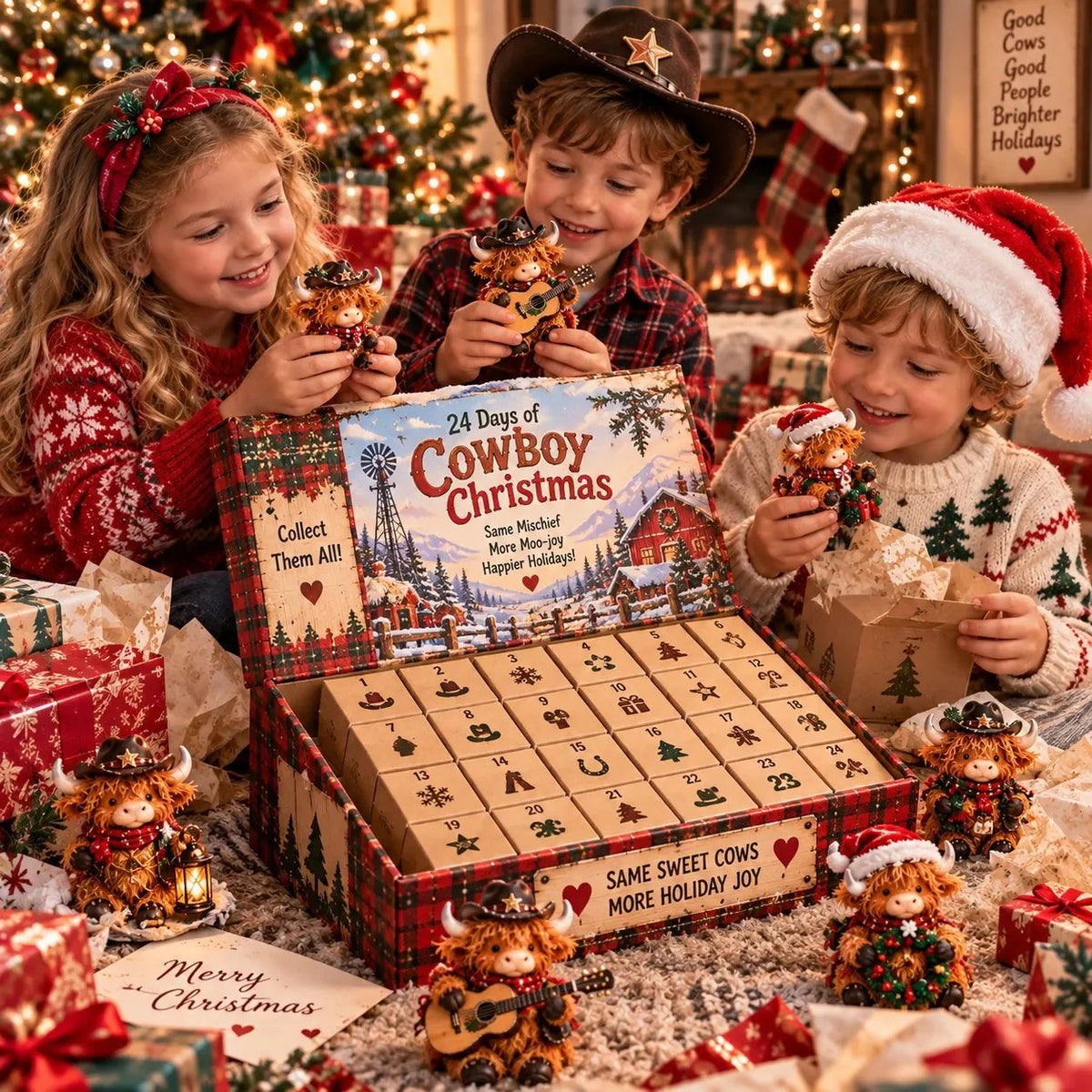 ๐ฎ๐24 Days of Cowboy Christmas โ Highland Cow Advent Calendar