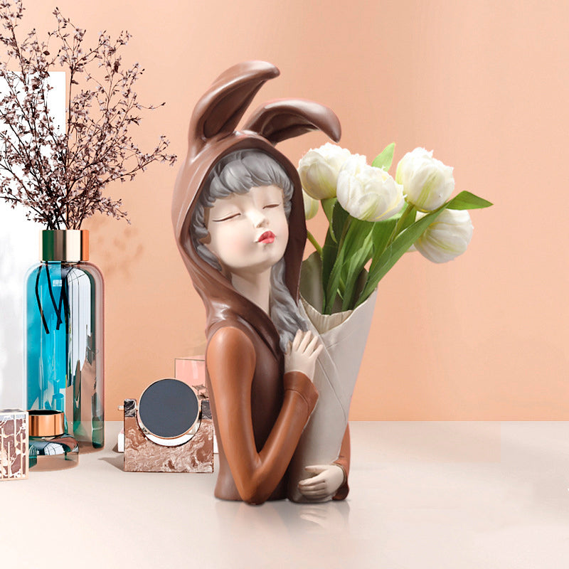 Bunny Girl Vase