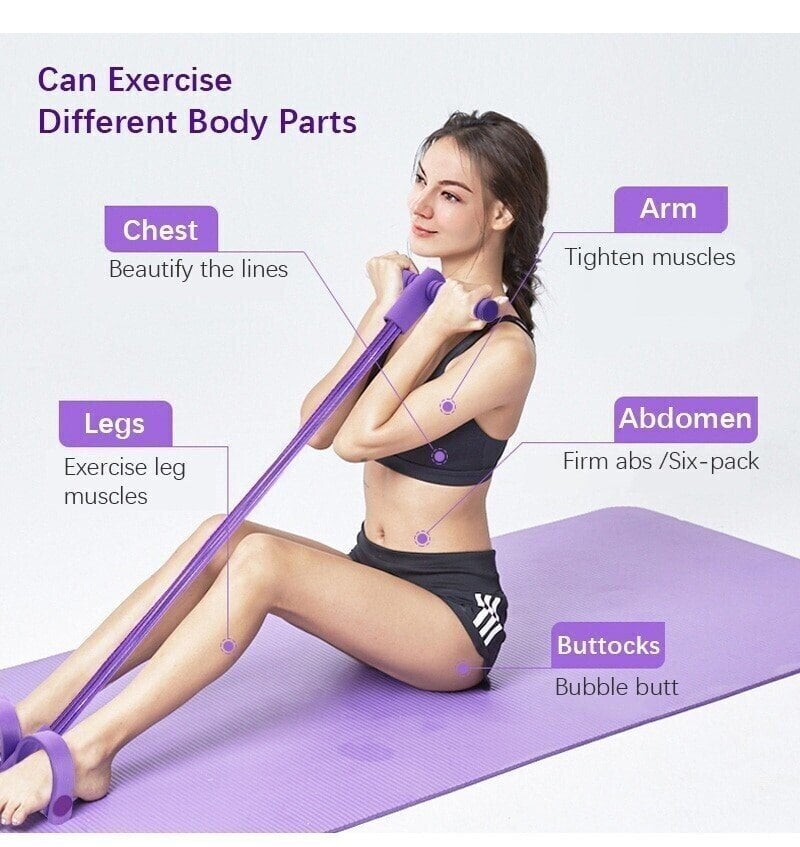 49% OFF🔥32 Fitness Resistance Bands4 Tube Pedal Ankle Puller
