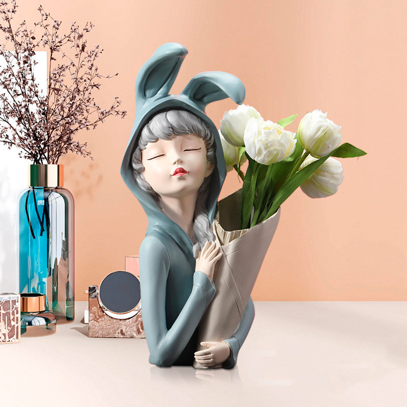 Bunny Girl Vase