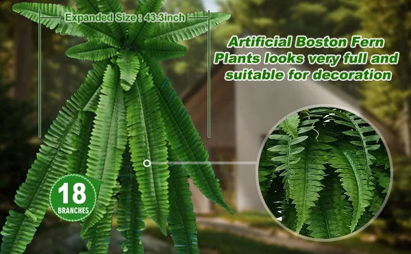 💥This Week's Special Price $18.98🌱UV Resistant Lifelike Artificial Boston Fern