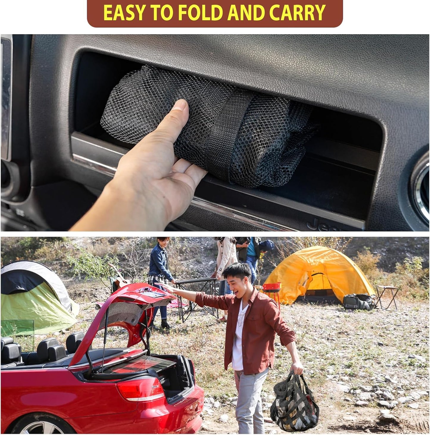 🔥✨HOT SALE -2025 Upgrade Car Ceiling Cargo Net Pocket