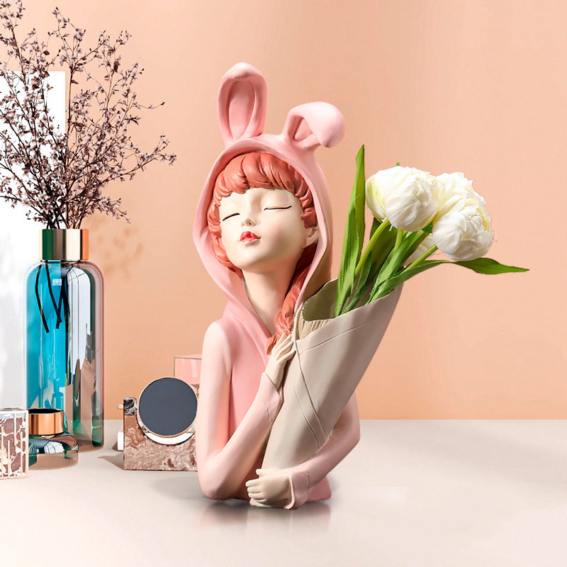 Bunny Girl Vase