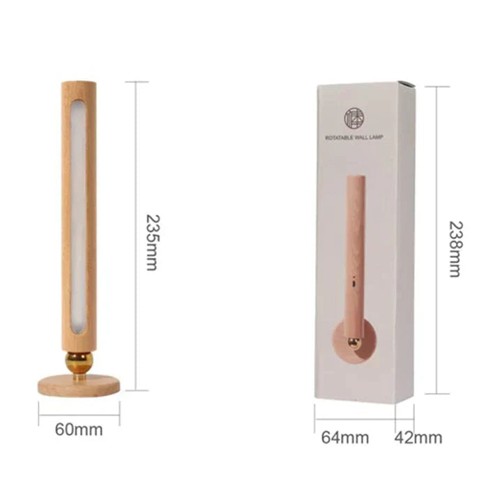 Wall light made of wood