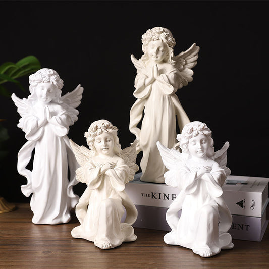 Girl Praying Angel Sculpture Model Ornament