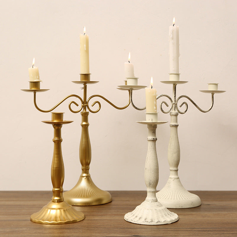 Embrace Nordic Romance: Candlelit Dining Table Decor Candle Holders