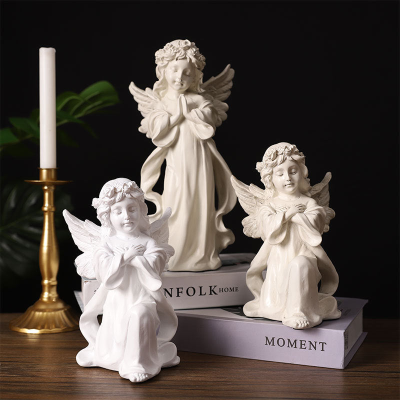 Girl Praying Angel Sculpture Model Ornament
