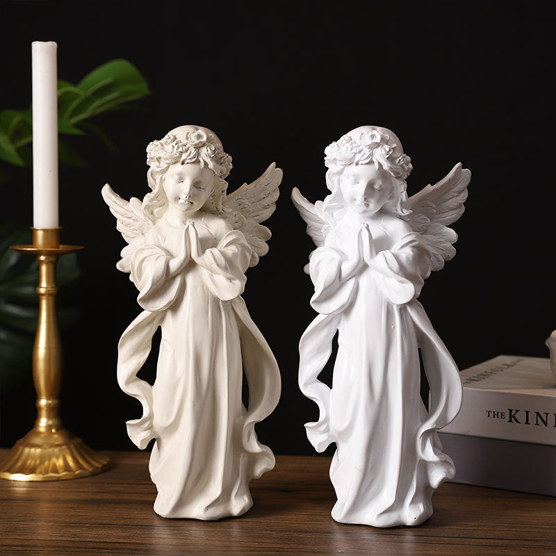 Girl Praying Angel Sculpture Model Ornament
