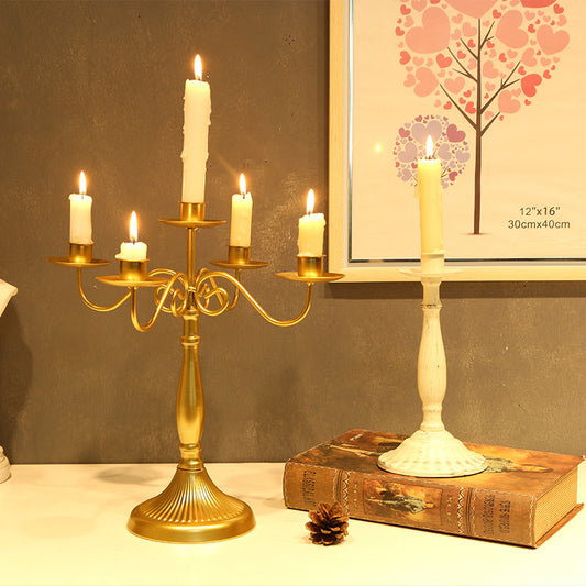 Embrace Nordic Romance: Candlelit Dining Table Decor Candle Holders