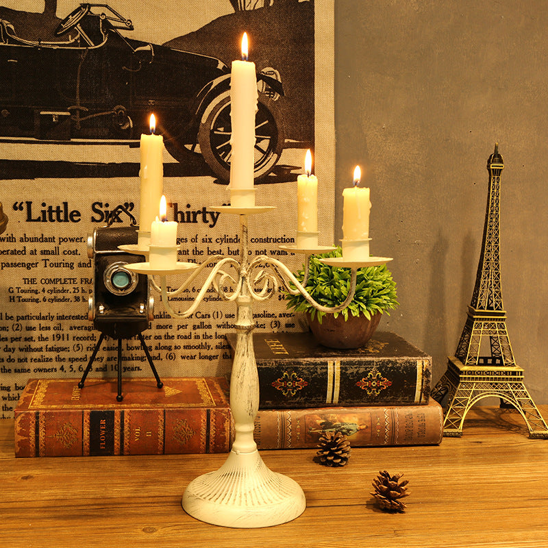 Embrace Nordic Romance: Candlelit Dining Table Decor Candle Holders