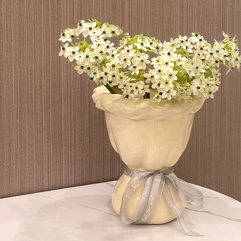 Creative Cream Ceramic Vase Ornaments