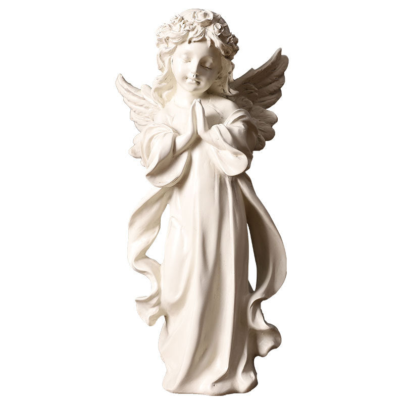 Girl Praying Angel Sculpture Model Ornament