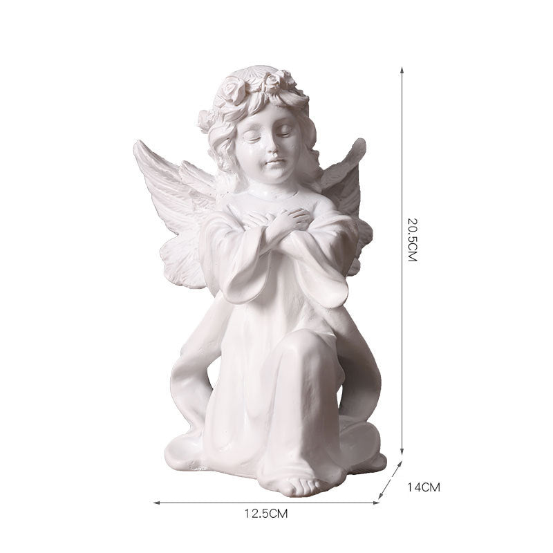 Girl Praying Angel Sculpture Model Ornament