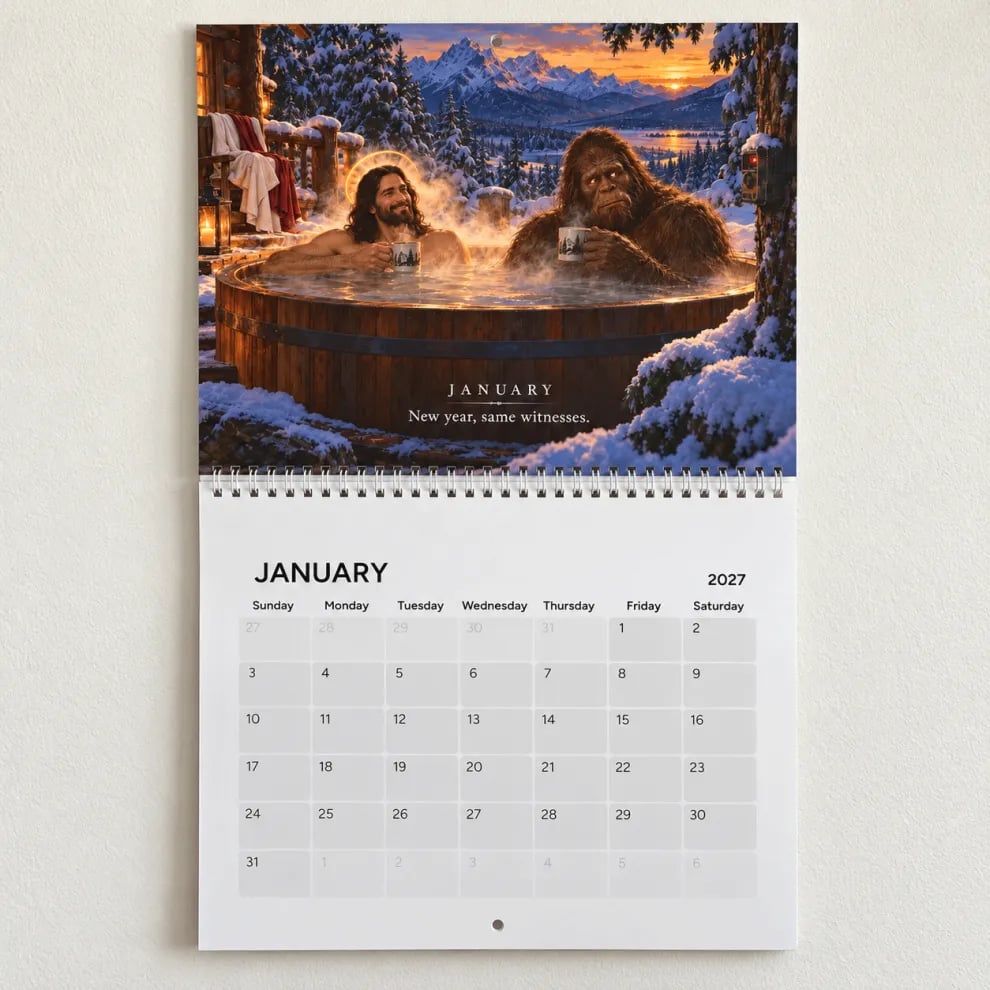 📅Funny Jesus and Bigfoot Calendar 2027