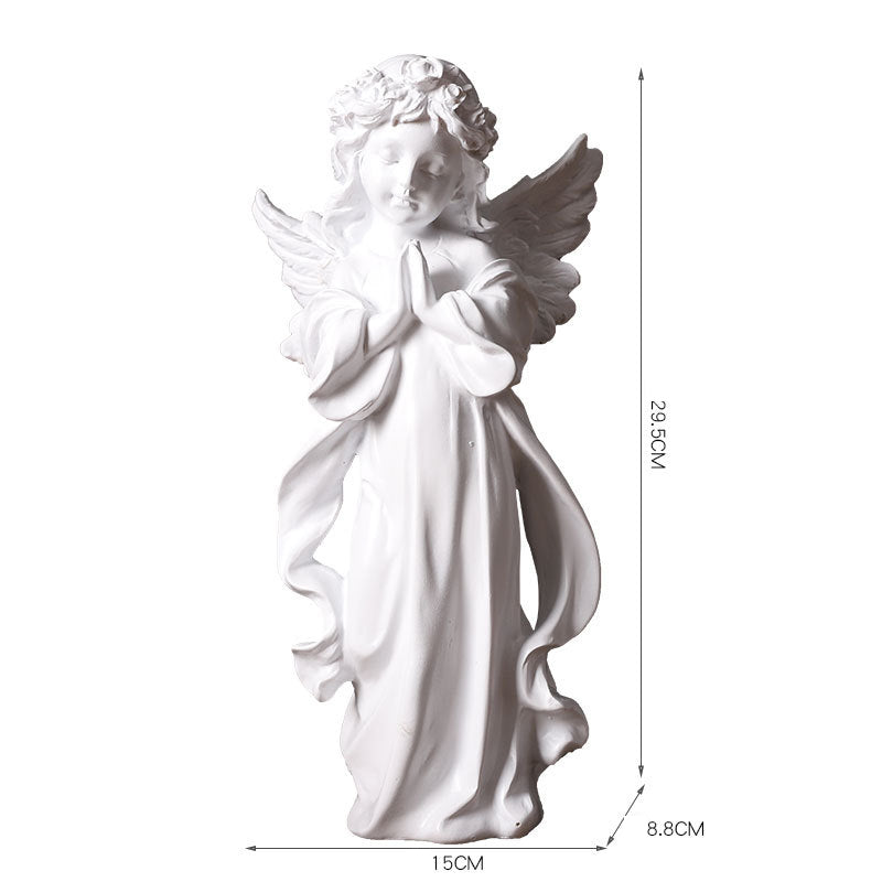 Girl Praying Angel Sculpture Model Ornament