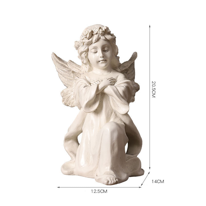 Girl Praying Angel Sculpture Model Ornament