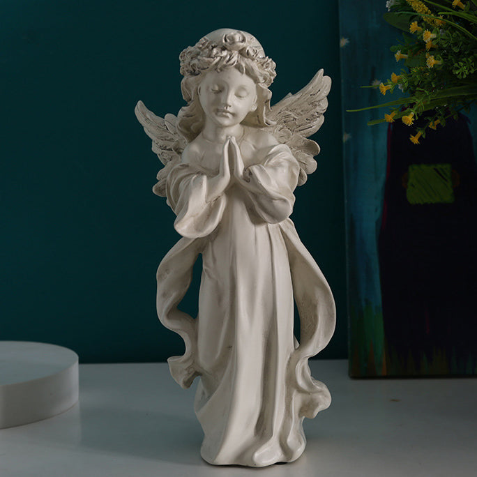 Girl Praying Angel Sculpture Model Ornament