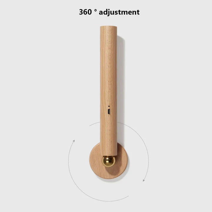 Wall light made of wood