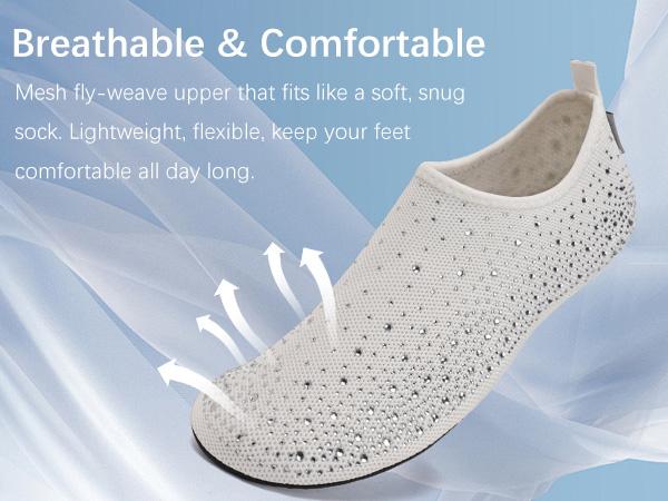 ❄️Summer Sale: $19.99❄️ - Women's Rhinestone Barefoot Adventure Shoes
