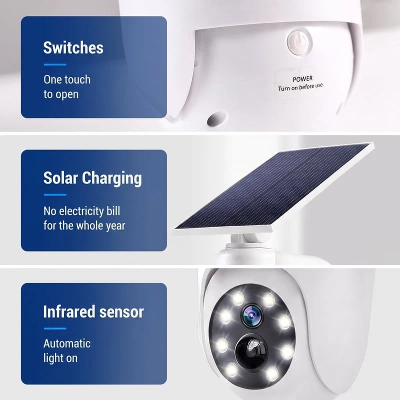 ⏰Final 6 Hours Sale 49% OFF🔥🔥 - Solar-Powered Simulated Surveillance Camera Street Light