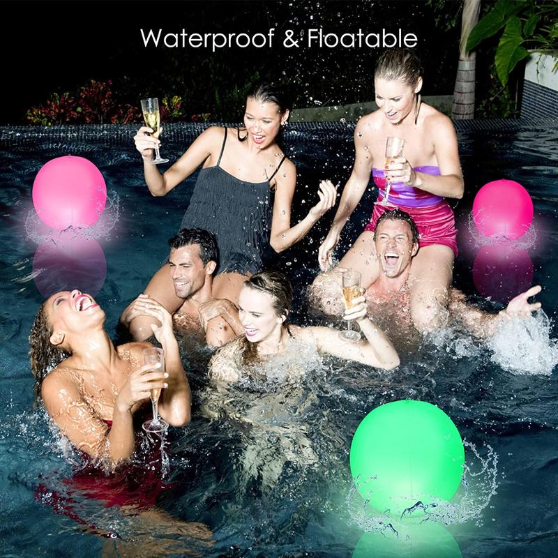 led light 16 colors glowing beach balls