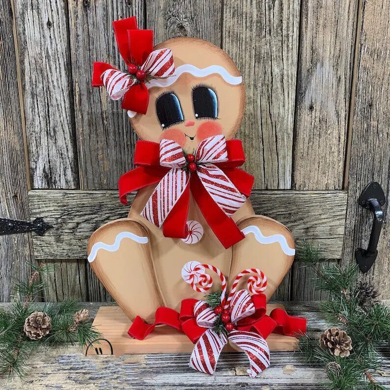 🎄Wooden Christmas Decoration🎄[Including the base]