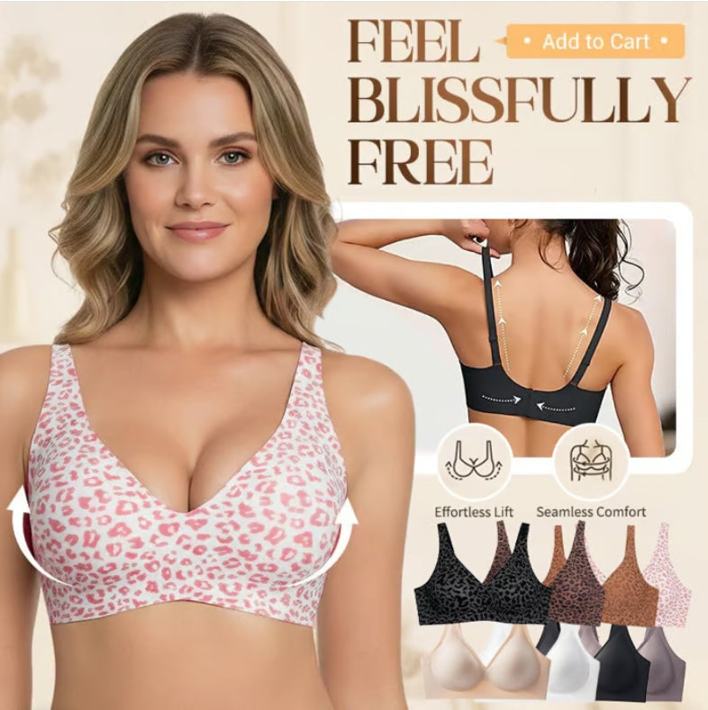 Super Firming Leopard Print Jelly Bra | Women Wirefree Bras 🔥Buy 1 Get 1 Free!