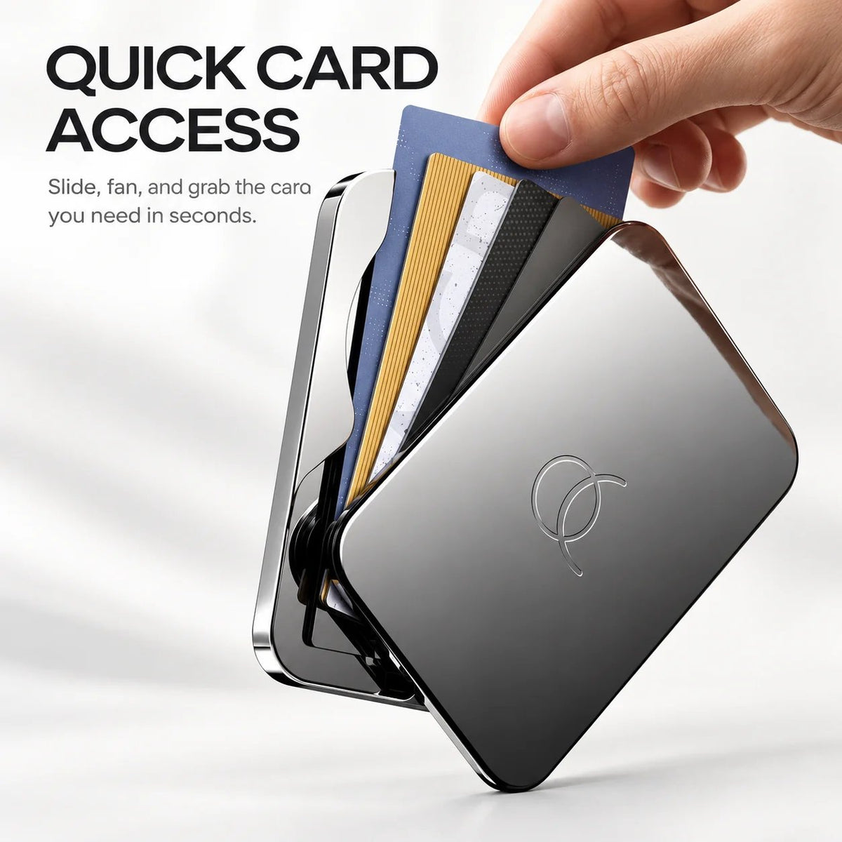 🧲 Slim Magnetic Metal Wallet | Quick-Access Card Holder