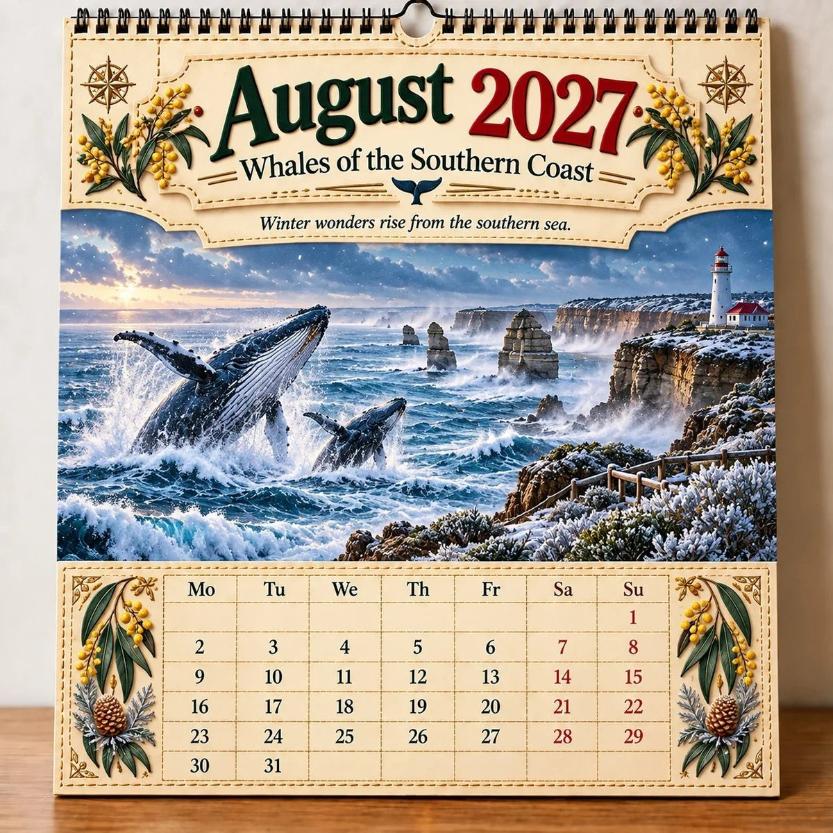 🔥🦘2027 Australia 125th Anniversary Wall Calendar 🐨