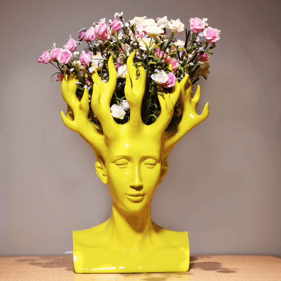 Mali Head Flower Vase