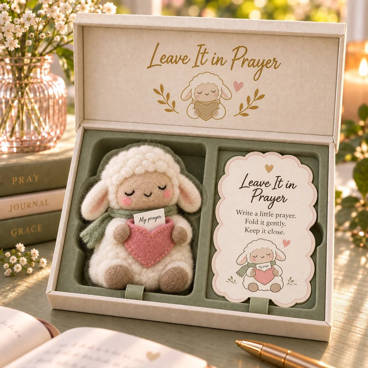 ⏳ Last Day 49% OFF – ✝️ Faith-Inspired Felt Keepsake Gift Set | 6 Meaningful Designs with Matching Message Card & Gift Box 🎁