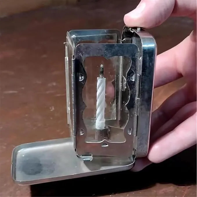 Folding pocket candle lantern