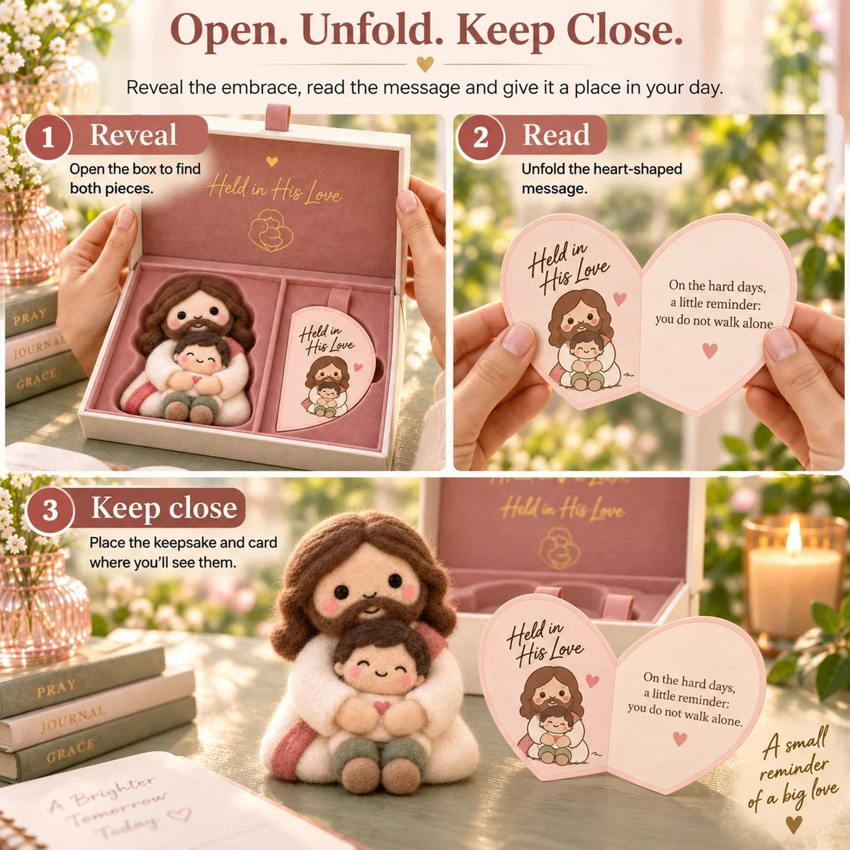 ⏳ Last Day 49% OFF – ✝️ Faith-Inspired Felt Keepsake Gift Set | 6 Meaningful Designs with Matching Message Card & Gift Box 🎁