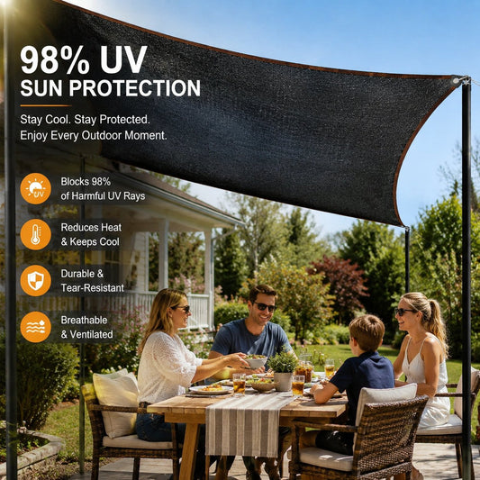 ☀️ 98% UV-Blocking Sunshade Net – Ultimate Outdoor Protection-6