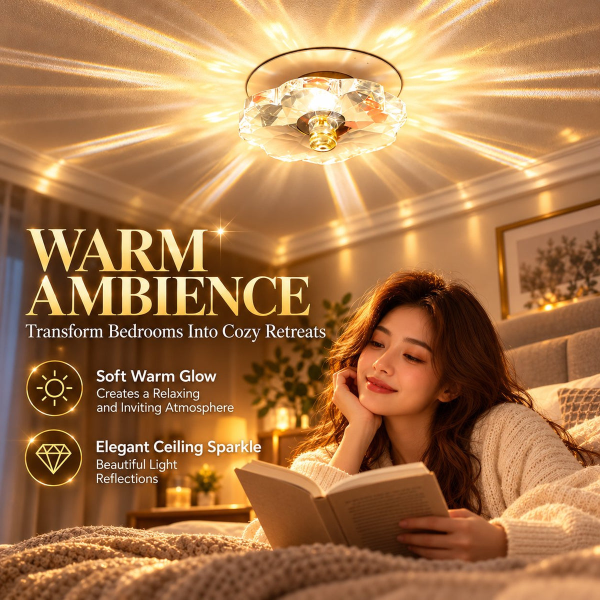 ✨💎 Crystal Downlight Ceiling Lamp — Turn Every Ceiling Into A Warm, Sparkling Feature